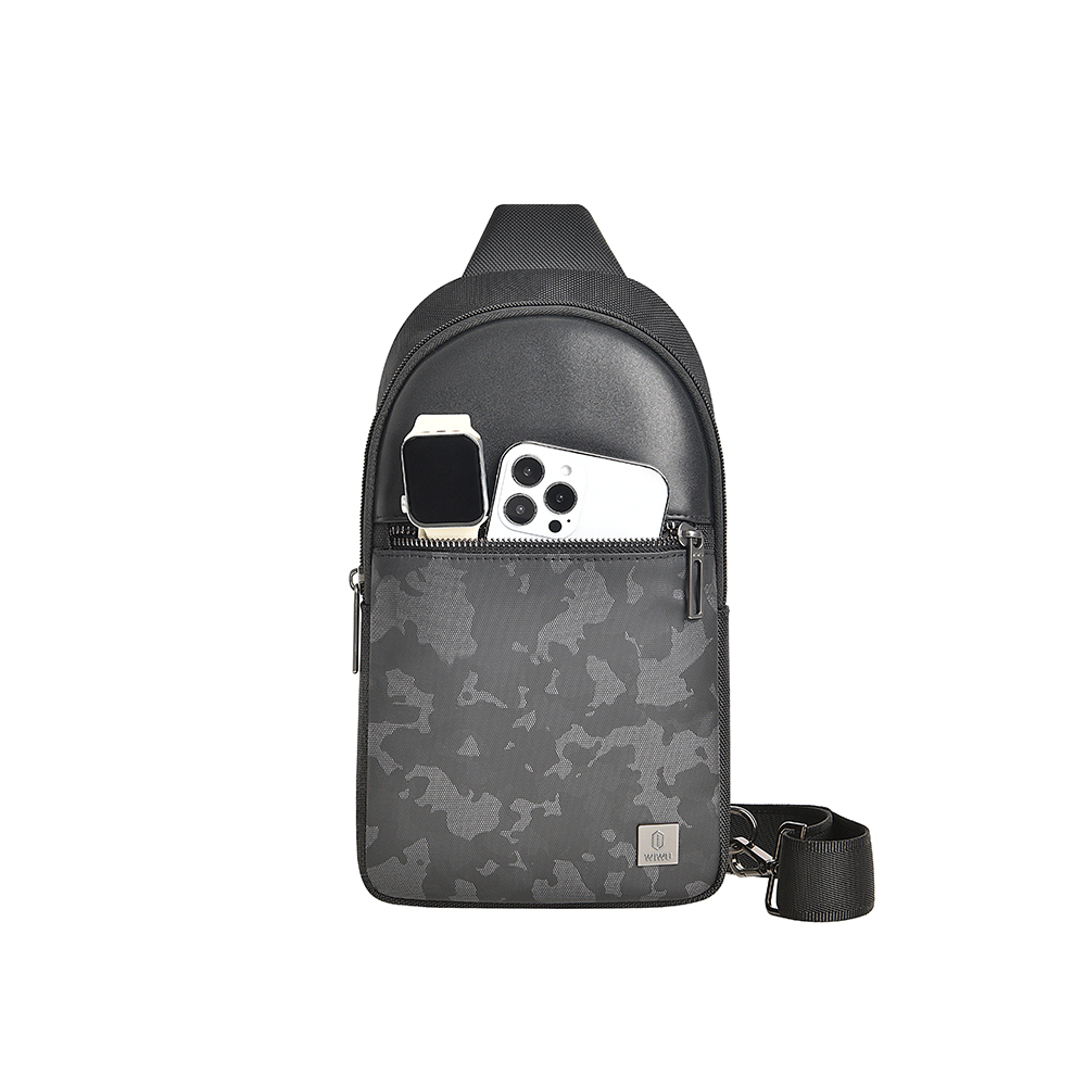 Wiwu Salem Serisi Crossbody Su Geçirmez Polyester Kumaş Omuz Askılı Çapraz Vücut Çantası - 2