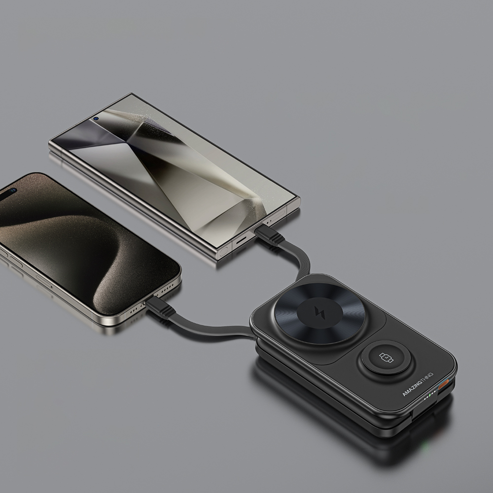 Amazingthing Thunder Pro Mag 6in1 PD22.5W Katlanabilir Standlı Kablosuz Powerbank 8000mAh - 15
