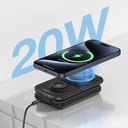 Amazingthing Thunder Pro Mag 6in1 PD22.5W Katlanabilir Standlı Kablosuz Powerbank 8000mAh - 16