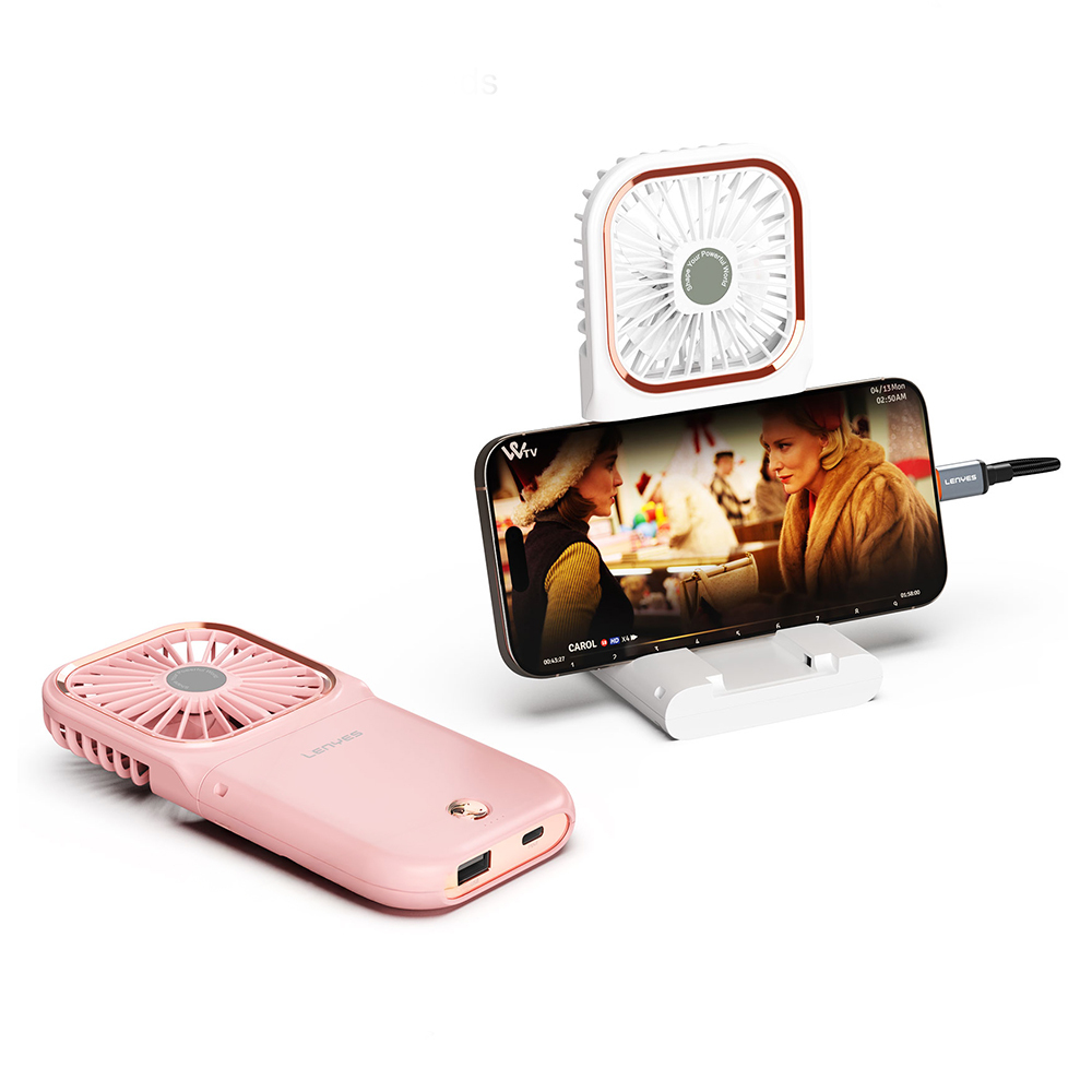 Lenyes LHF13 Powerbank Özellikli Standlı Portatif Soğutucu El Fanı - 3