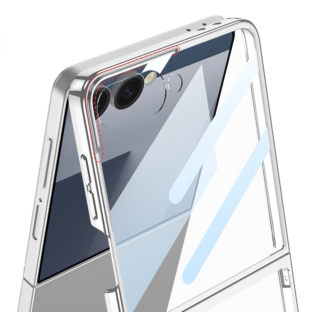 Samsung Galaxy Z Flip Uyumlu 7 M-safe Şarj Özellikli Zore Kıpta KPT-02 Standlı Kapak - 1