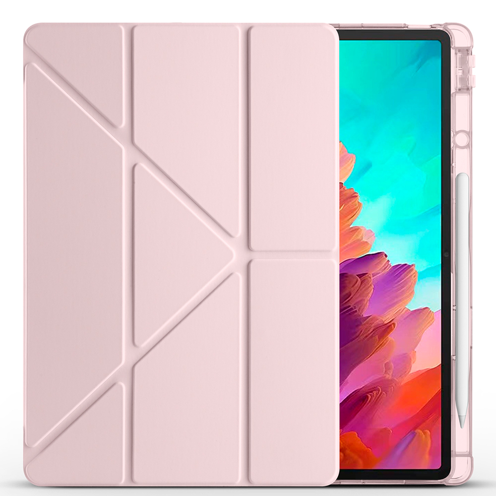 Lenovo Idea Tab Pro 12.7 TB-373FU Kılıf Zore Tri Folding Kalem Bölmeli Standlı Kılıf - 1