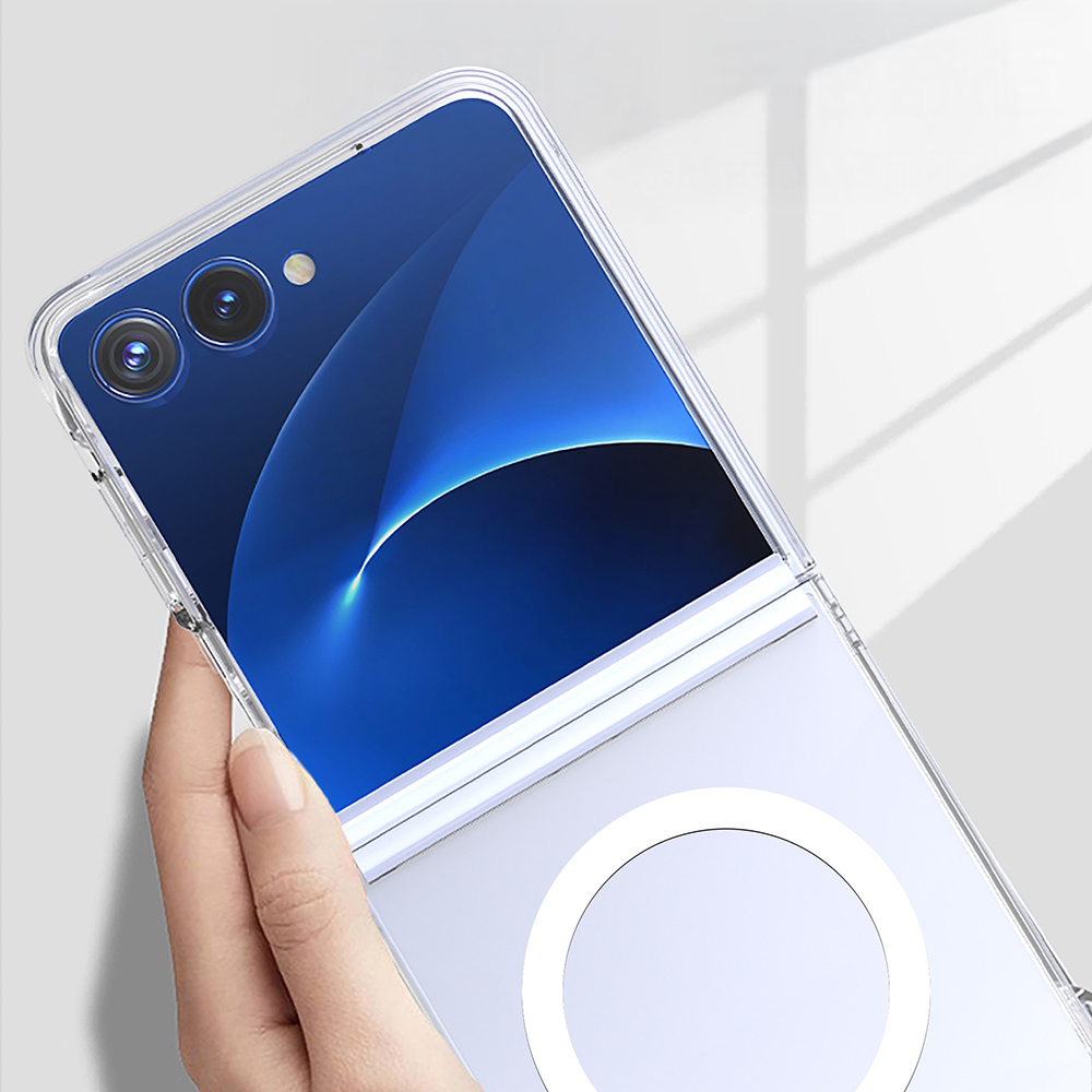 Samsung Galaxy Z Flip Uyumlu 7 Kılıf Kamera Korumalı M-safe Sert PC Zore Porto Kapak - 2