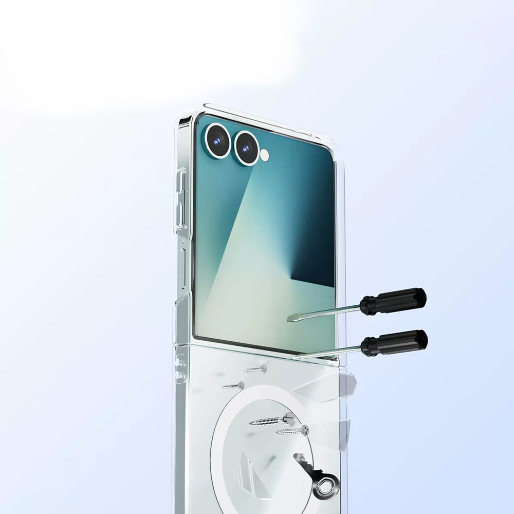 Samsung Galaxy Z Flip Uyumlu 7 Kılıf Kamera Korumalı M-safe Sert PC Zore Porto Kapak - 8