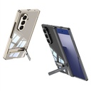 Galaxy Z Fold 7 Kılıf Kamera Korumalı Şeffaf Tasarımlı Zore Lego Standlı Kapak - 4