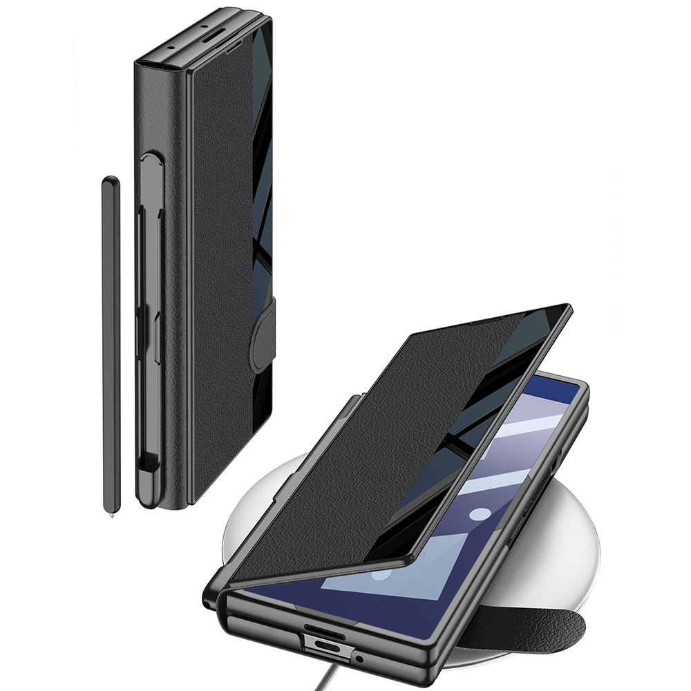 Galaxy Z Fold 7 Kılıf Kamera Korumalı Zore Kıpta Aynalı Kalem Bölmeli Fest Kapak - 1