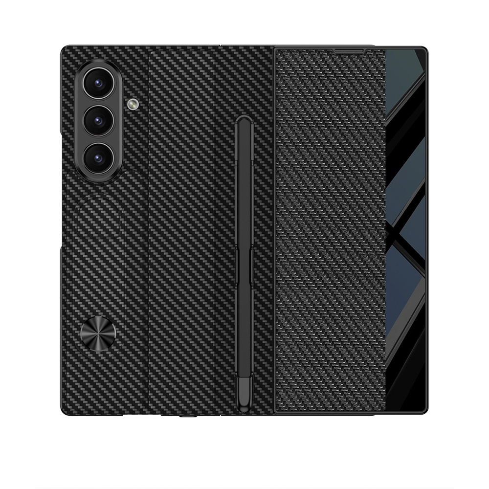 Galaxy Z Fold 7 Kılıf Kamera Korumalı Zore Kıpta Aynalı Kalem Bölmeli Fest Kapak - 7