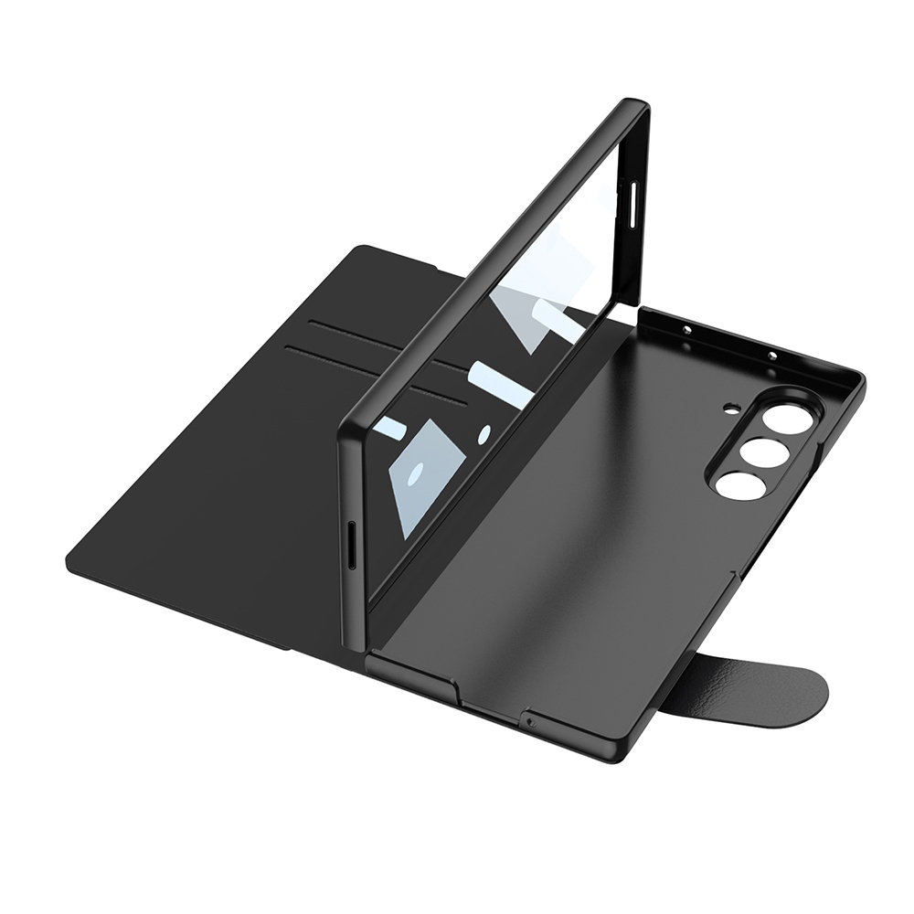 Galaxy Z Fold 7 Kılıf Kamera Korumalı Zore Kıpta Aynalı Kalem Bölmeli Fest Kapak - 8