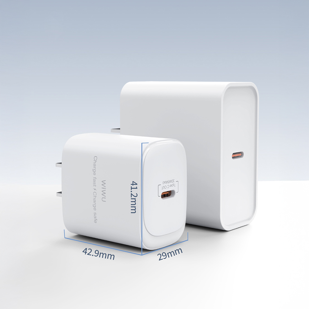 Wiwu Wi-G008 Essen Serisi GaN Tech PD Hızlı Şarj Başlığı Type-C to Type-C PD 30W Kablolu Şarj Seti - 2