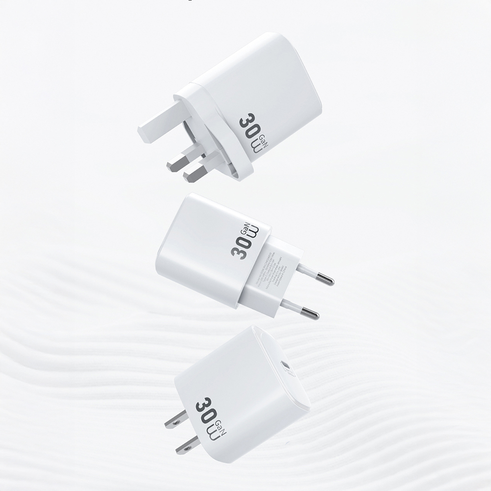 Wiwu Wi-G008 Essen Serisi GaN Tech PD Hızlı Şarj Başlığı Type-C to Type-C PD 30W Kablolu Şarj Seti - 4