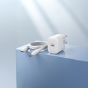 Wiwu Wi-G008 Essen Serisi GaN Tech PD Hızlı Şarj Başlığı Type-C to Type-C PD 30W Kablolu Şarj Seti - 8