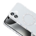 Apple iPhone 16 Pro Uyumlu Kılıf Taşlı Tasarım M-safe Şarj Özellikli Zore Koment Silikon Kapak - 3