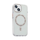 Apple iPhone 14 Uyumlu Kılıf Taşlı Tasarım M-safe Şarj Özellikli Zore Koment Silikon Kapak - 2