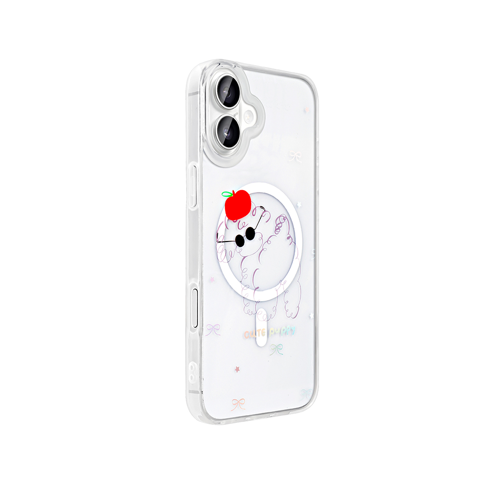 Apple iPhone 16 Plus Uyumlu Kılıf M-Safe Şarj Özellikli Şeffaf Zore Folk Sert Kapak - 3