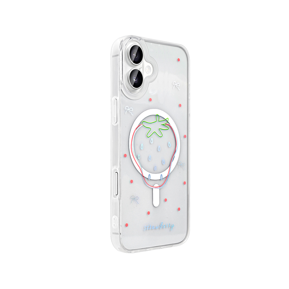 Apple iPhone 16 Plus Uyumlu Kılıf M-Safe Şarj Özellikli Şeffaf Zore Folk Sert Kapak - 7