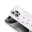 Apple iPhone 15 Pro Uyumlu Kılıf M-Safe Şarj Özellikli Şeffaf Zore Folk Sert Kapak - 6