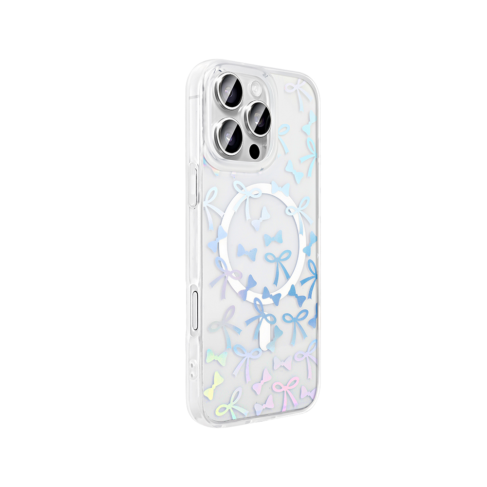 Apple iPhone 16 Pro Max Uyumlu Kılıf M-Safe Şarj Özellikli Şeffaf Zore Folk Sert Kapak - 1