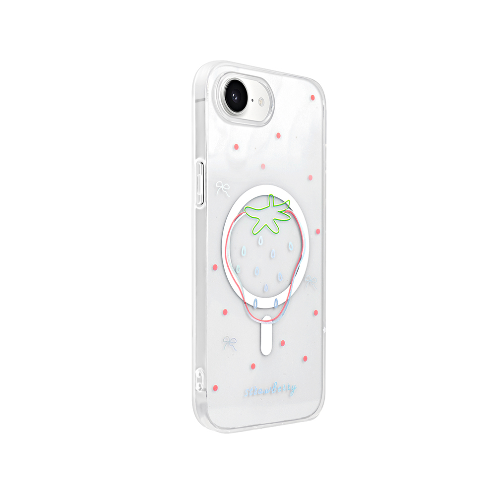 Apple iPhone 16E Uyumlu Kılıf M-Safe Şarj Özellikli Şeffaf Zore Folk Sert Kapak - 3