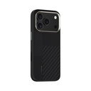 Apple iPhone 17 Pro Max Kılıf M-safe Şarj Özellikli Karbon Fiber Benks Montage Hybrid ArmorPro Kevlar Kapak - 3