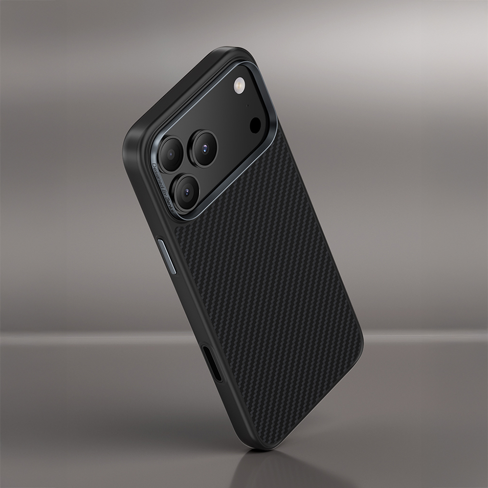 Apple iPhone 17 Pro Max Kılıf Karbon Fiber M-safe Şarj Özellikli Benks Hybrid ArmorPro 600D Kevlar Kapak - 4
