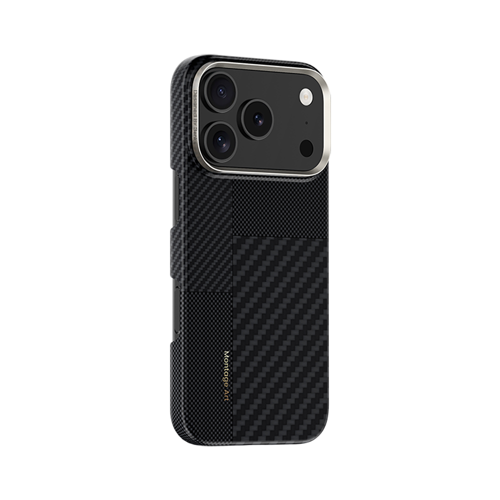 Apple iPhone 17 Pro Kılıf M-safe Şarj Özellikli Karbon Fiber Benks Montage ArmorAir Kevlar Kapak - 3