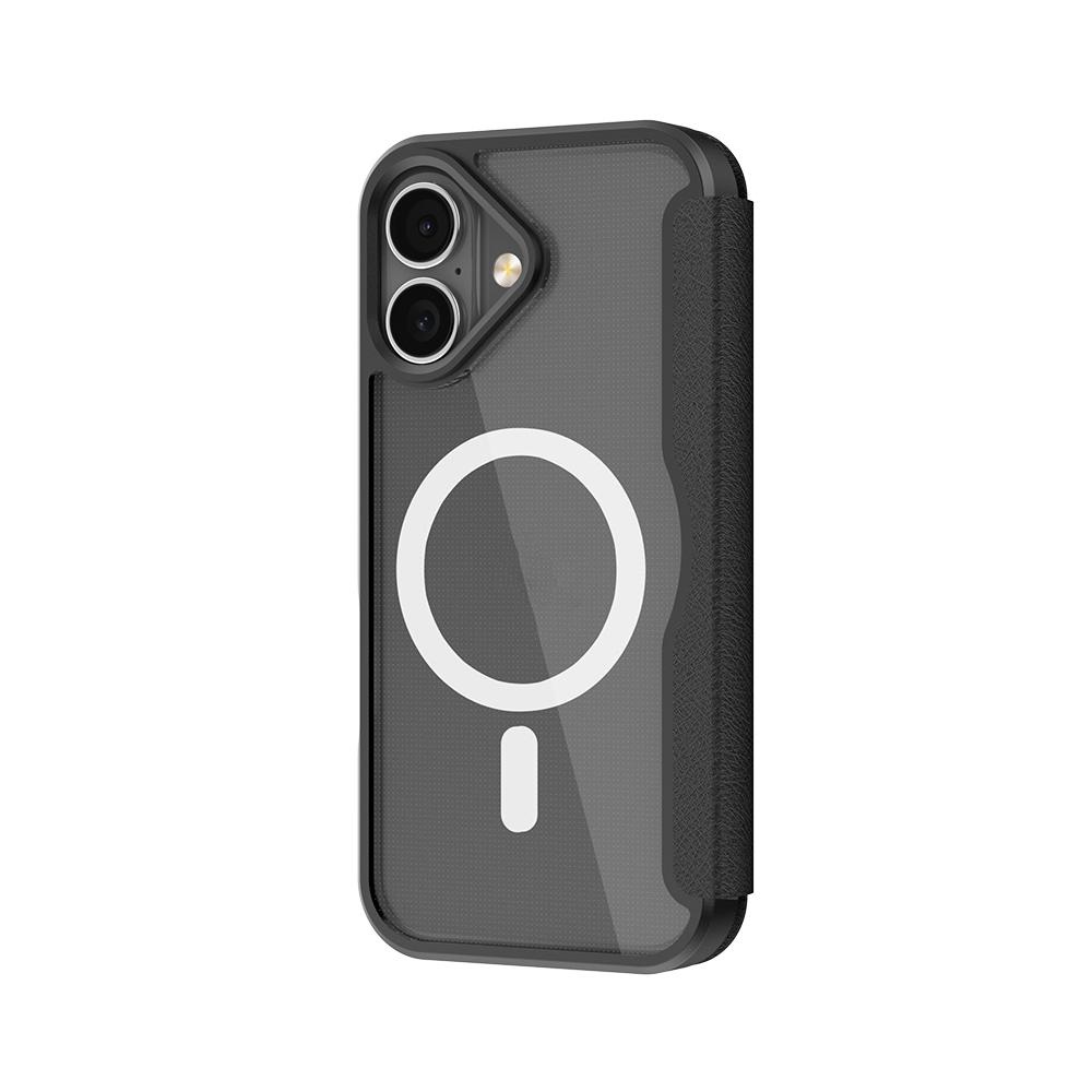 Apple iPhone 17 Kılıf M-Safe Şarj Özellikli Raptic Air Folio Şeffaf Kartlıklı Kapaklı Kılıf - 6