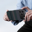 Apple iPhone 17 Pro Max Kılıf M-safe Şarj Özellikli Karbon Fiber Tasarımlı Benks Aurora ArmorPro Kevlar Kapak - 7