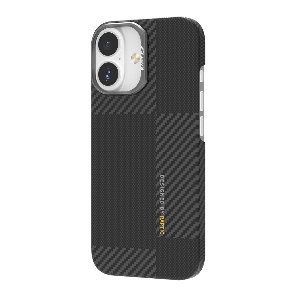 Apple iPhone 17 Kılıf M-safe Şarj Özellikli 600D Metal Kamera Çerçeveli Raptic Aramid Fiber Geotik Serisi Kapak - 3