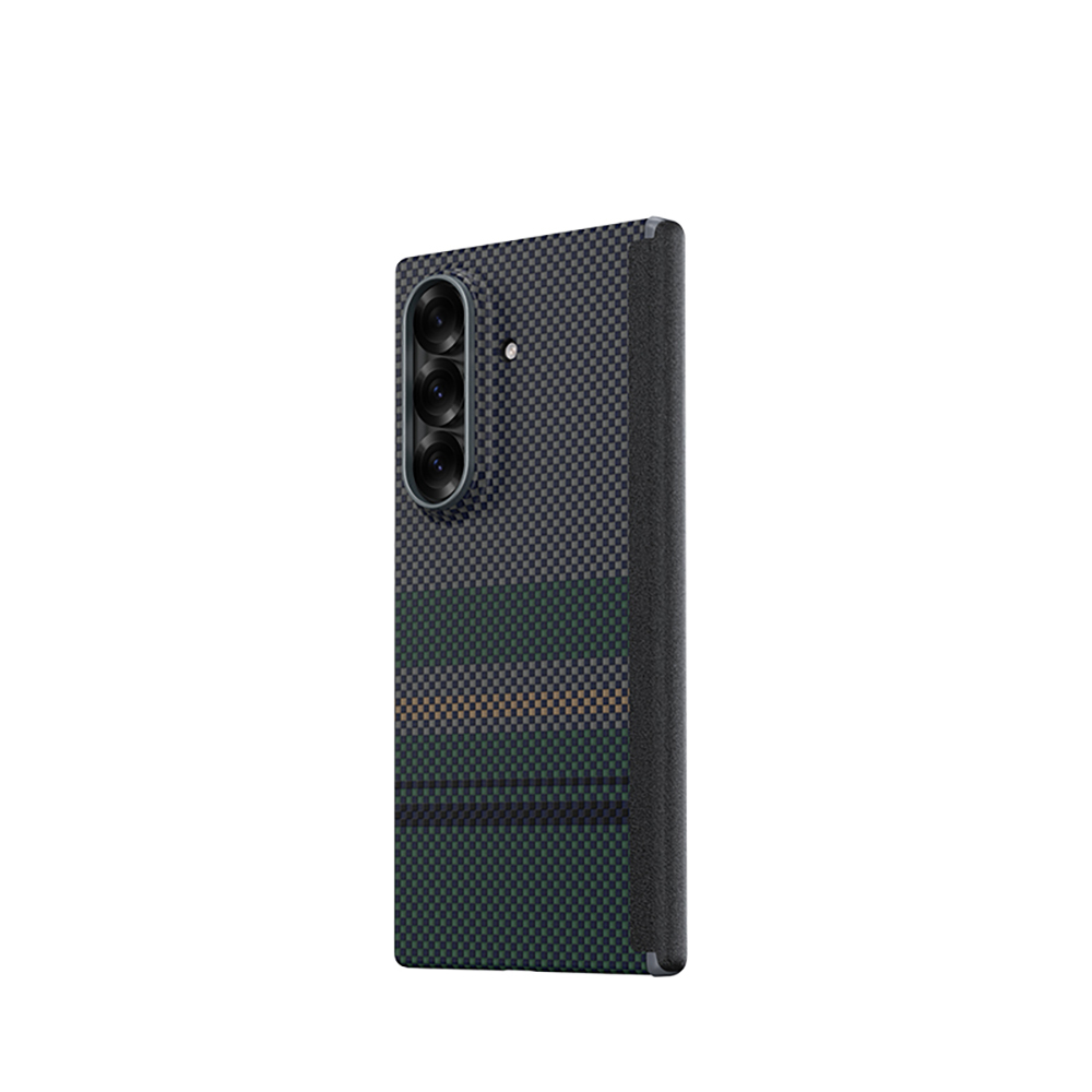 Galaxy Z Fold 7 Kılıf M-safe Şarj Özellikli Karbon Fiber Tasarımlı Benks Aurora ArmorAir Kevlar Kapak - 1