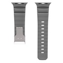 Apple Watch 44mm Uyumlu Zore KRD-145 Metal Tokalı Silikon Kordon - 10