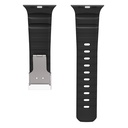 Apple Watch 44mm Uyumlu Zore KRD-145 Metal Tokalı Silikon Kordon - 17