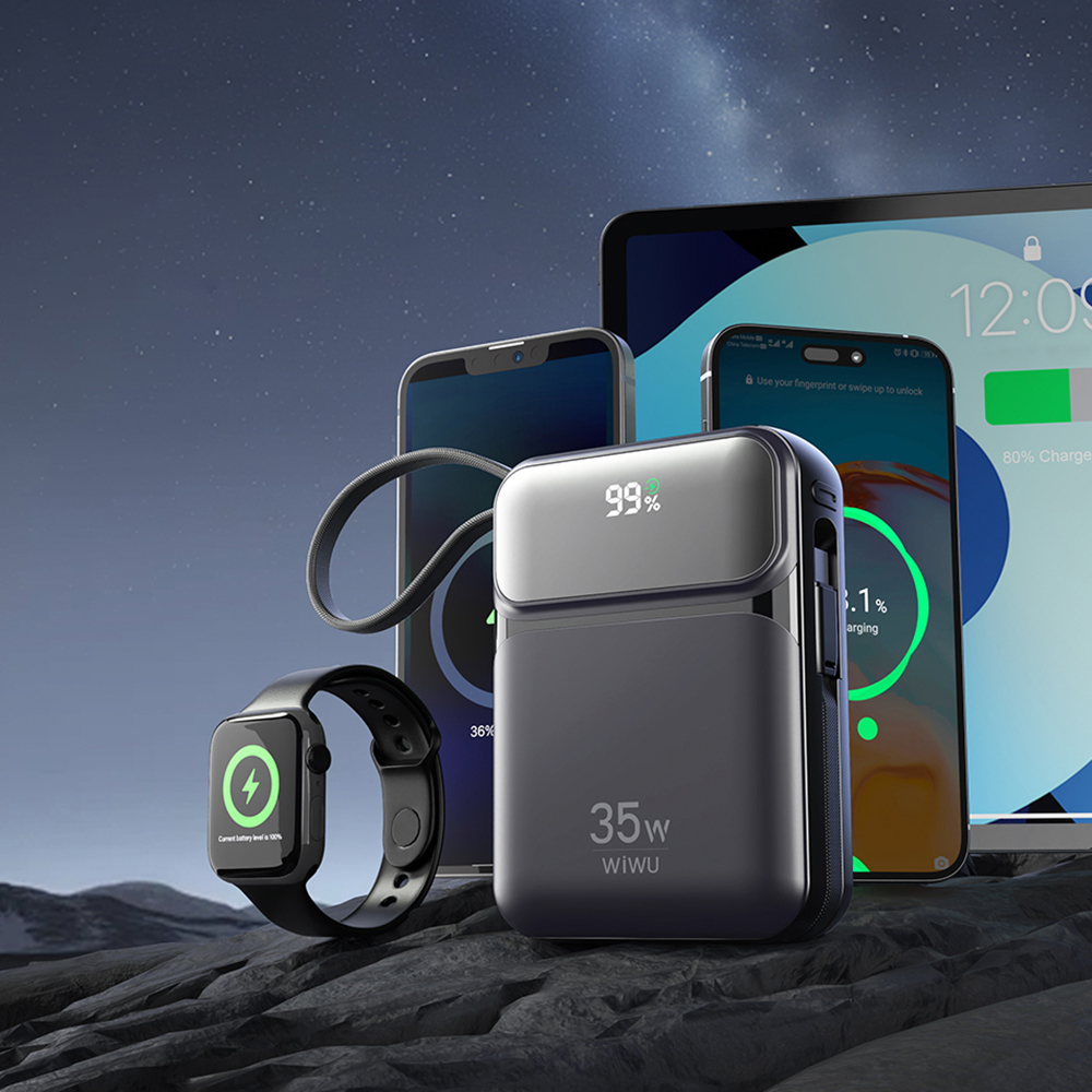 Wiwu Wi-P052 Galaxy Serisi Type-C Lightning Çıkışlı Taşınabilir Powerbank PD 35W 10000mAh - 8