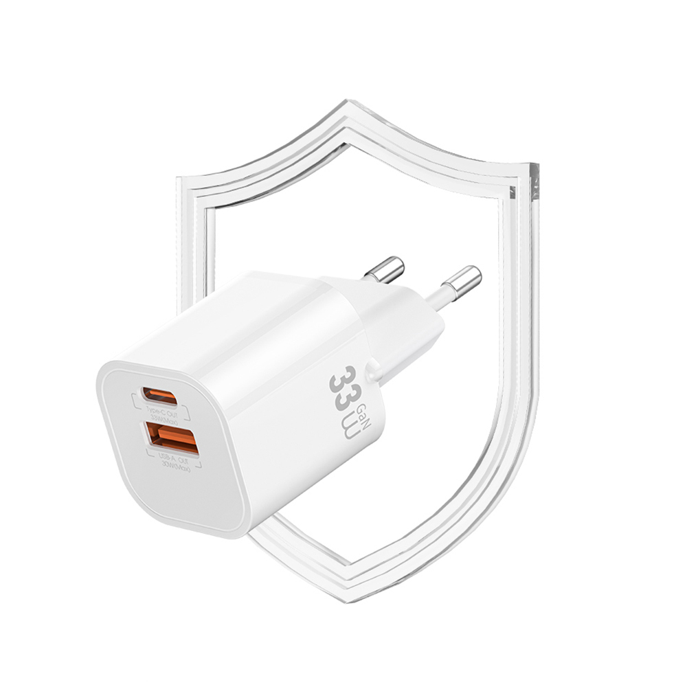Wiwu Wi-G017 Cube Serisi Type-C PD & USB-A GaN Tech PD Hızlı Şarj Özellikli Mini Şarj Başlığı 33W - 3