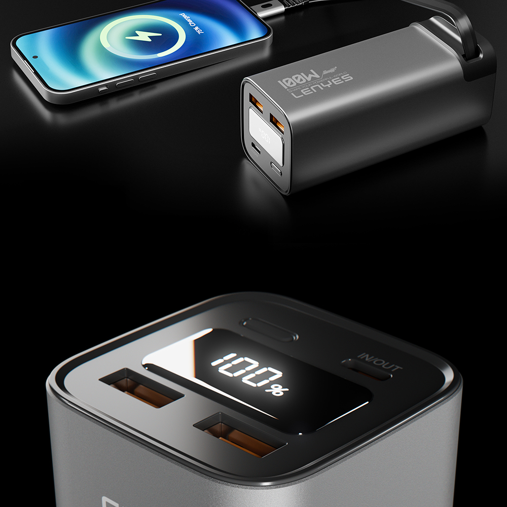 Lenyes PX2001D Hızlı Şarj Özellikli Dijital LED Göstergeli Taşınabilir Powerbank 100W 20000mAh - 5