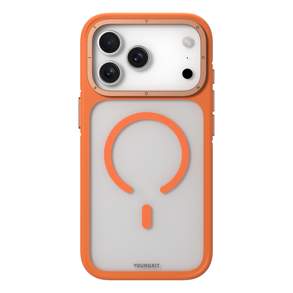 Apple iPhone 17 Pro Kılıf M-safe Şarj Özellikli Youngkit Rock Sand Serisi Kapak - 2