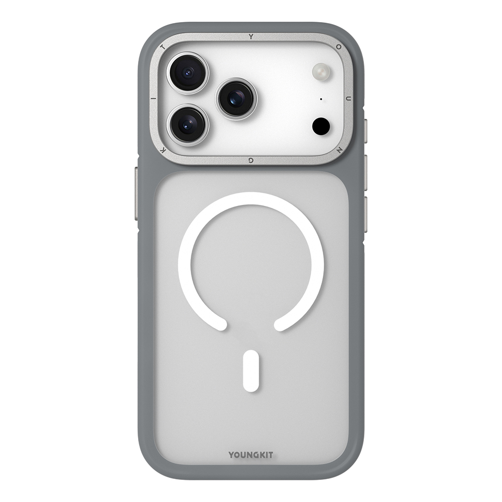 Apple iPhone 17 Pro Max Kılıf M-safe Şarj Özellikli Youngkit Rock Sand Serisi Kapak - 2