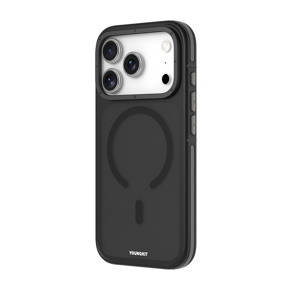 Apple iPhone 17 Pro Max Kılıf M-safe Şarj Özellikli Youngkit Rock Sand Serisi Kapak - 4