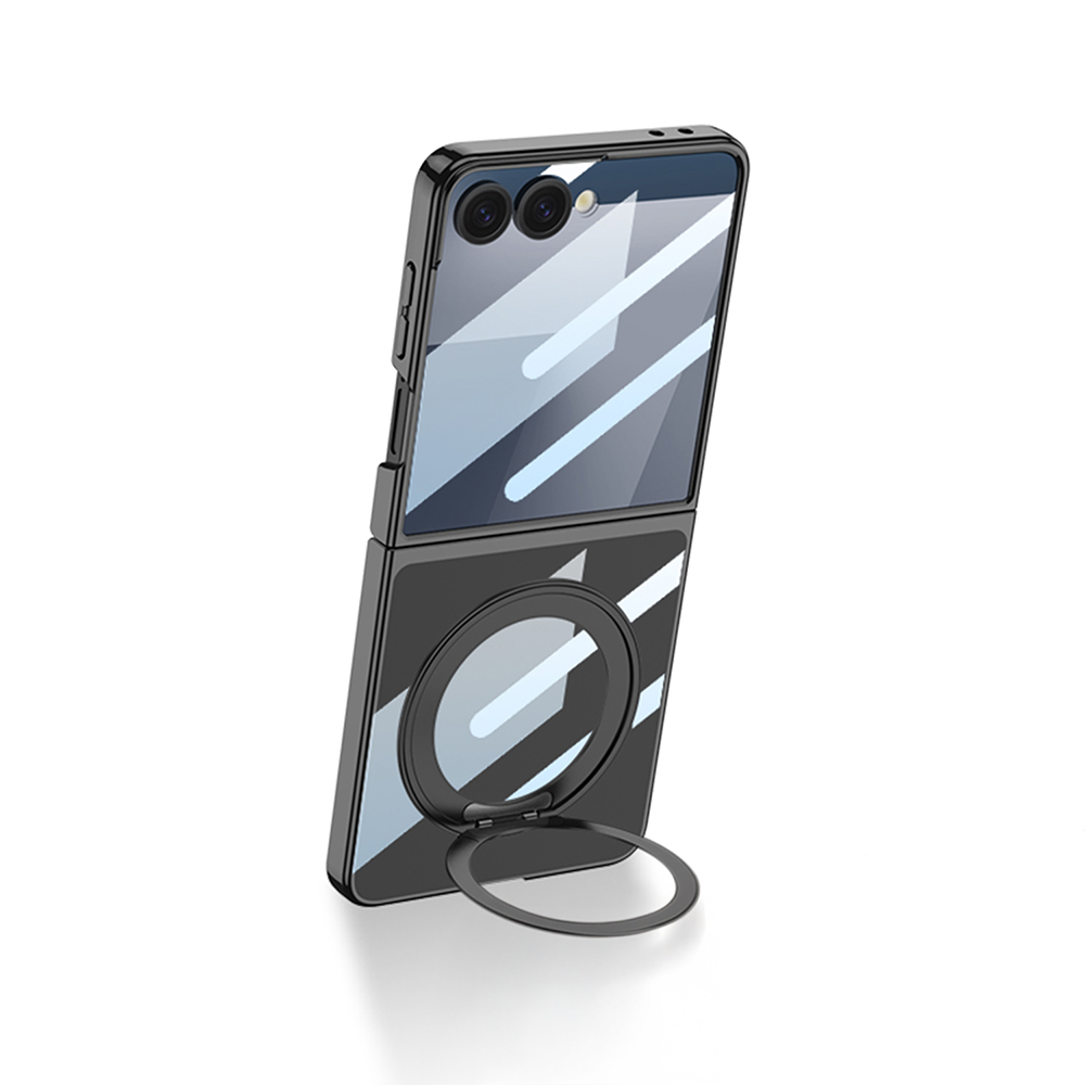 Samsung Galaxy Z Flip Uyumlu 7 M-safe Şarj Özellikli Zore Kıpta KPT-02 Standlı Kapak - 8