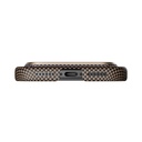 Apple iPhone 17 Pro Max Kılıf M-safe Şarj Özellikli Aramid Fiber Pitaka Tactile Woven Sunset-Moonrise Serisi Sunset Kapak - 13