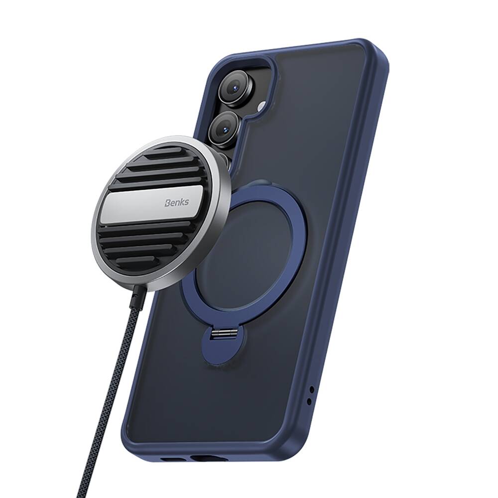 Samsung Galaxy S25 Plus Uyumlu Kılıf M-safe Şarj Özellikli Benks Standlı Mist Protective Kapak - 2