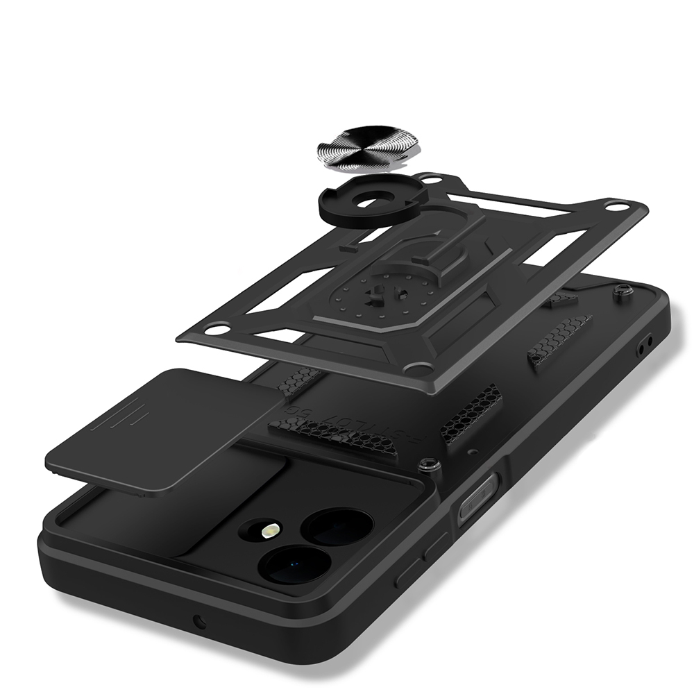 Galaxy A07 Kılıf Magnetik Standlı Kamera Korumalı Zore Sürgülü Vega Kapak - 1