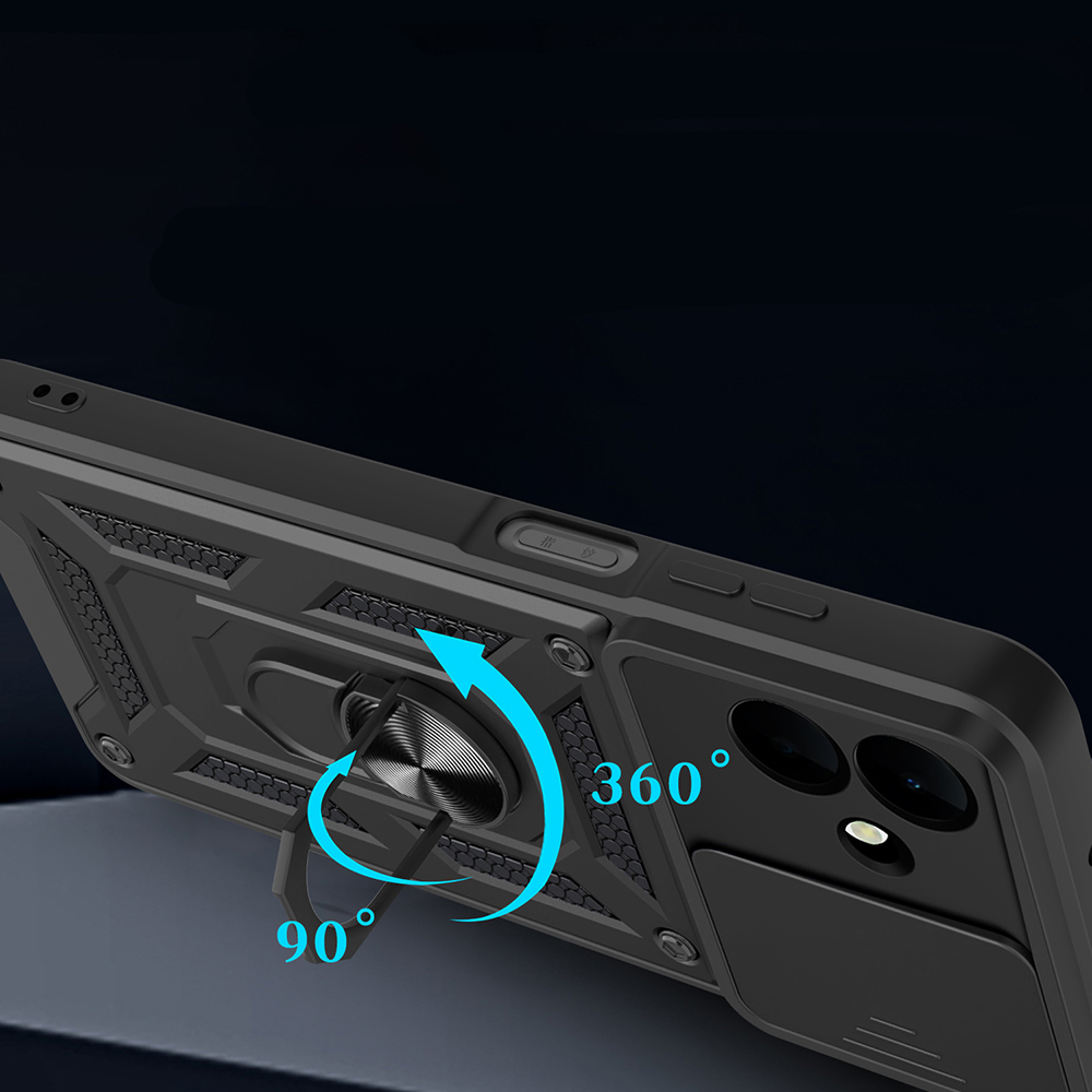 Galaxy A07 Kılıf Magnetik Standlı Kamera Korumalı Zore Sürgülü Vega Kapak - 5
