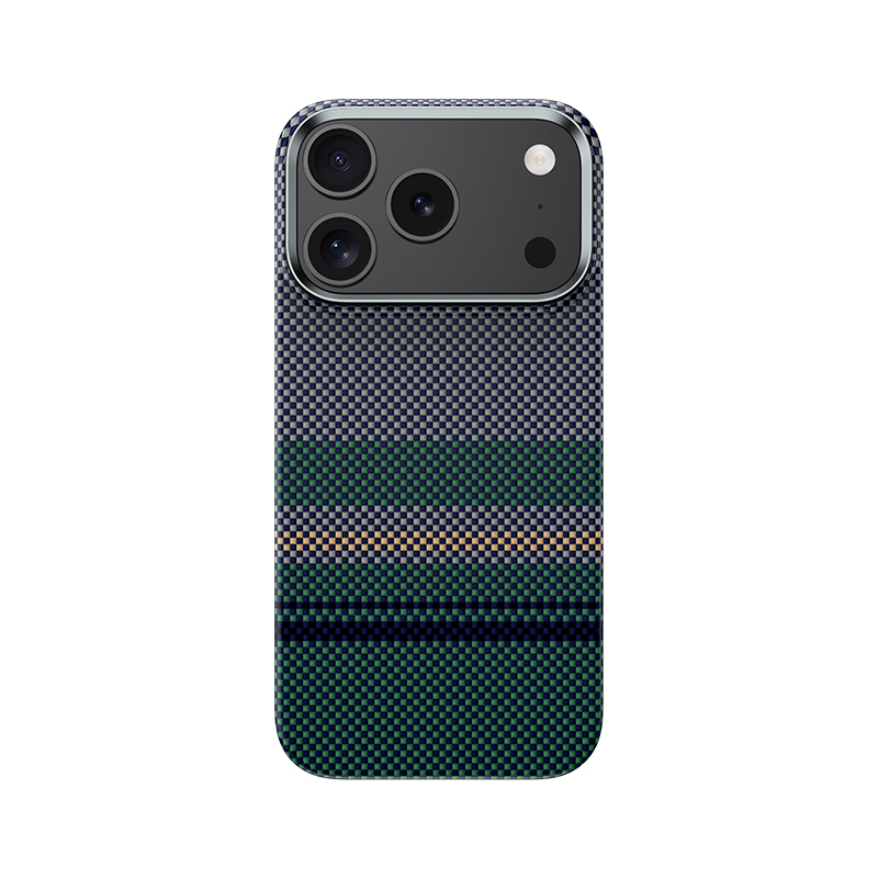 Apple iPhone 17 Pro Kılıf M-safe Şarj Özellikli Karbon Fiber Tasarımlı Benks Aurora ArmorAir Kevlar Kapak - 1