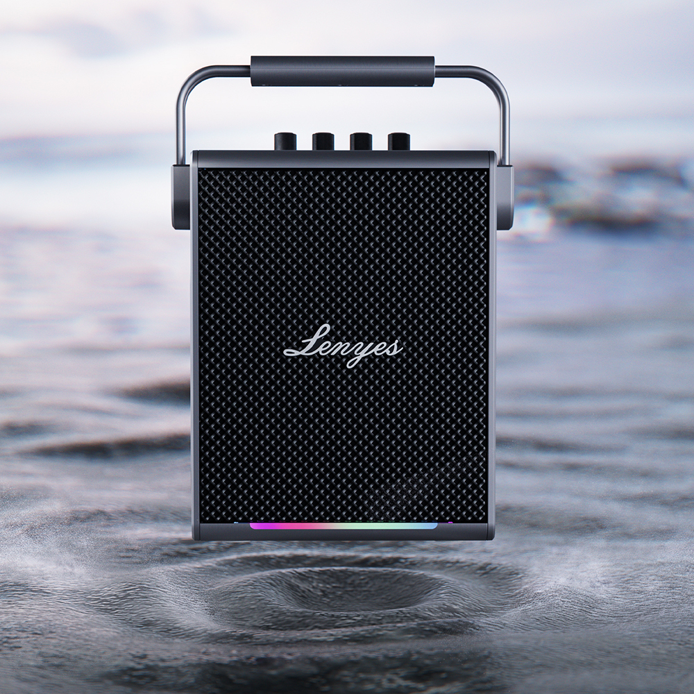 Lenyes Titan 1 Serisi RGB Işıklı Çift Mikrofonlu Bluetooth Speaker Hoparlör v5.3 5000mAh - 2