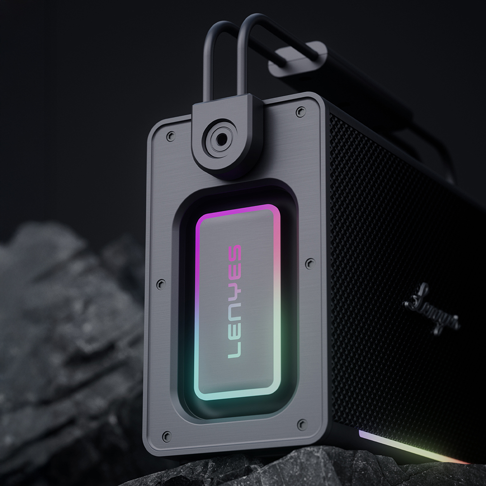 Lenyes Titan 2 Serisi RGB Işıklı Çİft Mikrofonlu Taşınabilir TWS Bluetooth Speaker Hoparlör v5.3 5000mAh - 2