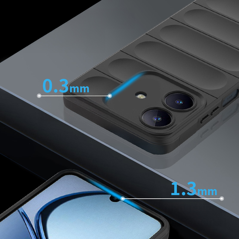 Realme C63 Uyumlu Kılıf Esnek TPU Oyuklu Arka Yüzey Tasarımlı Zore Etnik Silikon Kapak - 2