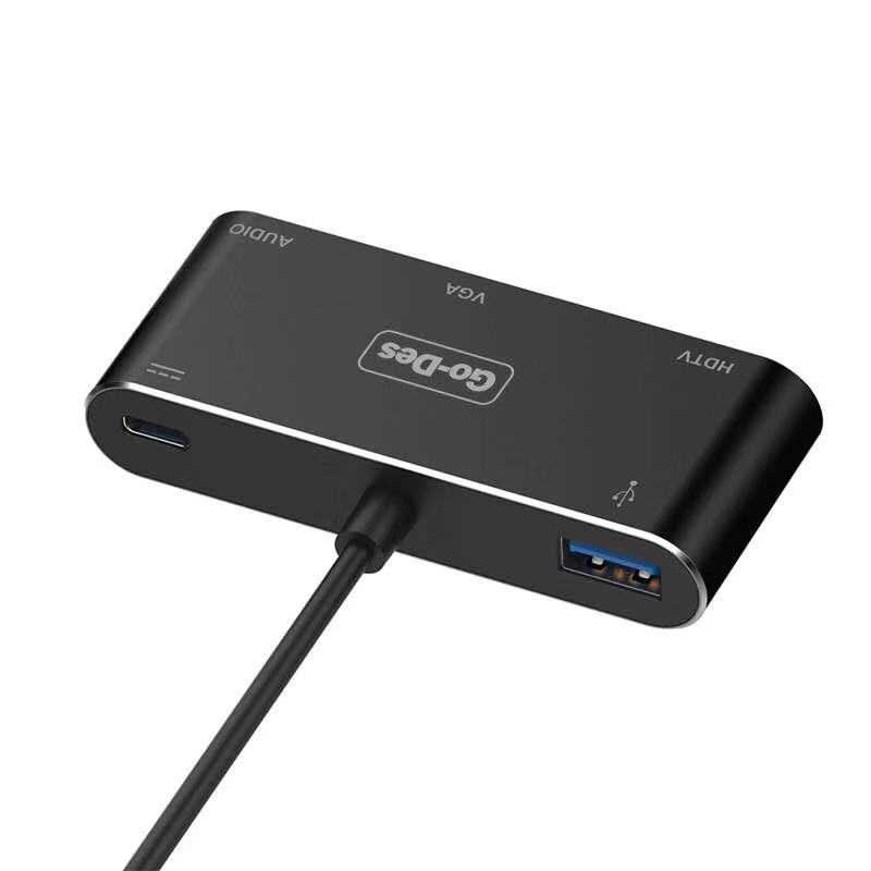 Go Des GD-8761 Usb-C To HDTV-VGA Adaptör - 3