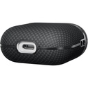 Apple Airpods 4 Uyumlu Kılıf 1500D Aramid Fiber Pitaka Ultra-Slim Classic Serisi Black-Grey Twill Kapak - 8