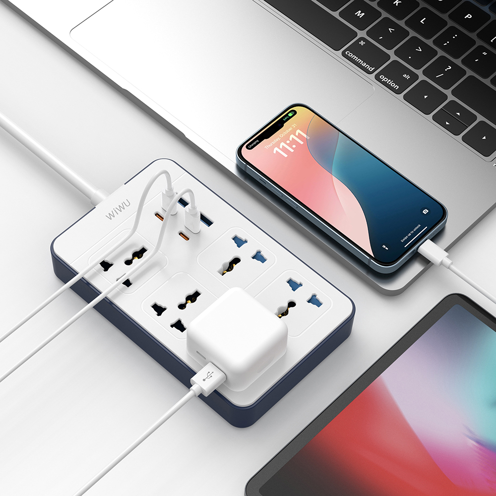 Wiwu Wi-S006 20W GaN Tech Power Strip 11 in 1 Çoklu Priz - 2