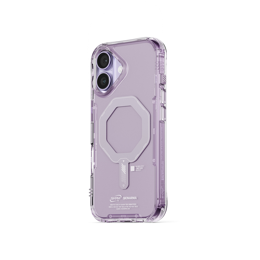 Apple iPhone 17 Kılıf M-safe Şarj Özellikli Şeffaf Airbag Tasarımlı Skinarma Saido Mag-Charge Kapak - 2